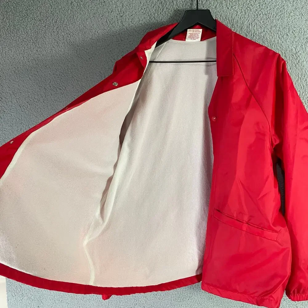 Vintage Cardinal Activewear Lakeland Junction Red‎ Windbreaker Jacket USA Size L